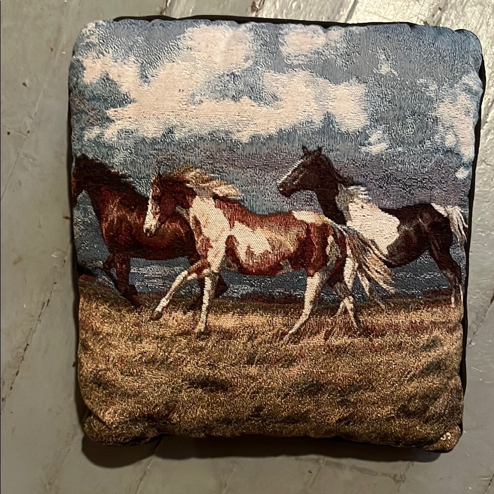 Horse throw pillow